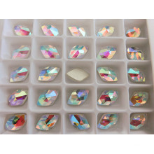 Diamond Shape Crystal AB Flat Back Stones Beads